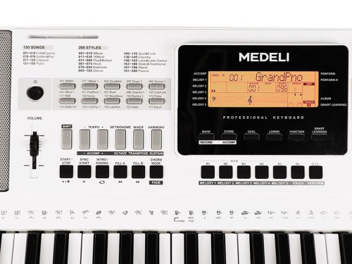 Medeli A300W Aspire Series Keyboard, 61 anschlagdynamische Tasten, 2 x 35 Watt – Weiß