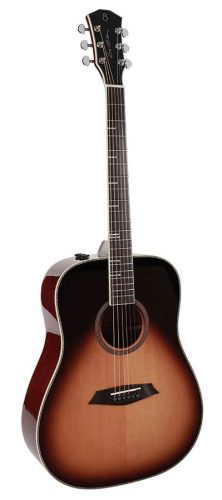 A4DSVS Sire Guitars A4 Series Larry Carlton acoustic dreadnought guitar, solid top and back (roasted top) with SIB electronics, sunburst