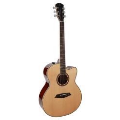   A4GSNT Sire Guitars A4 Series Larry Carlton acoustic grand auditorium guitar, solid top and back (roasted top) with SIB electronics, natural