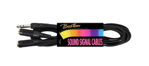 AC-140 Boston  audio cable black, 3.00 meter, jack m st., 2 jack f st.