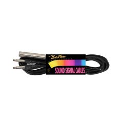   AC-150 Boston  audio cable black, 3.00 meter, jack f mono, 2 jack m mono