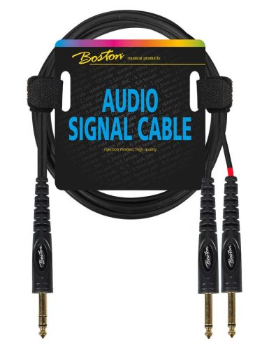 AC-232-075 Boston  audio signal cable, 2x 6.3mm jack mono to 6.3mm jack stereo, 0.75 meter