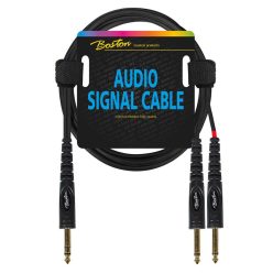   AC-232-150 Boston  audio signal cable, 2x 6.3mm jack mono to 6.3mm jack stereo, 1.50 meter