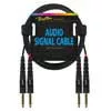 AC-233-075 Boston  audio signal cable, 2x 6.3mm jack mono to 2x 6.3mm jack mono, 0.75 meter