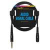 AC-242-075 Boston  audio signal cable, 6.3mm female jack stereo to 6.3mm jack stereo, 0.75 meter