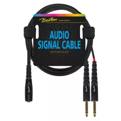   AC-243-300 Boston  audio signal cable, 6.3mm female jack stereo to 2x 6.3mm jack mono, 3.00 meter