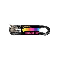   AC-255-A Boston  audio cable black, cable 4.0 mm, 2 rca m, 2 rca m (metal), 0.90 meter
