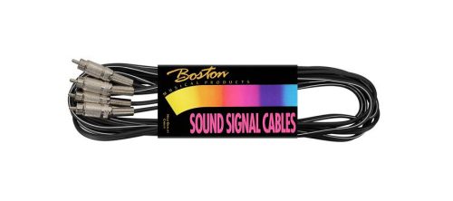 AC-255-A Boston  audio cable black, cable 4.0 mm, 2 rca m, 2 rca m (metal), 0.90 meter