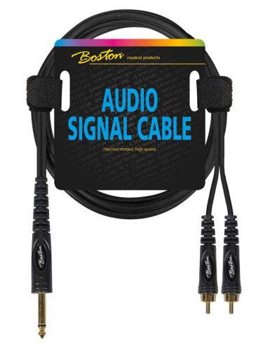 AC-271-030 Boston  audio signal cable, 2x RCA to 6.3mm jack mono, 0.30 meter