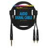 AC-271-030 Boston  audio signal cable, 2x RCA to 6.3mm jack mono, 0.30 meter