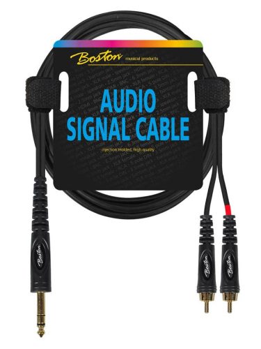 AC-272-030 Boston  audio signal cable, 2x RCA to 6.3mm jack stereo, 0.30 meter