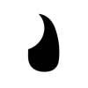 AG-100-B Boston  pickguard, acoustic, teardrop model, self adhesive, black
