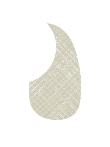 AG-100-PWW Boston  pickguard, acoustic, teardrop model, self adhesive, pearl white webbing