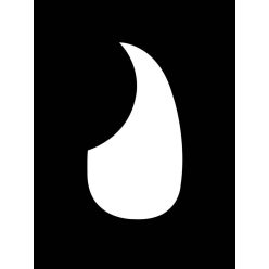   AG-100-W Boston  pickguard, acoustic, teardrop model, self adhesive, white