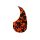 AG-100-WCO Boston  pickguard, acoustic, teardrop model, self adhesive, wild cat orange