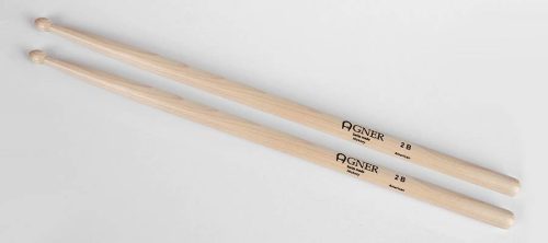 AGN-2B-G Agner  2-B drumsticks, pair, hickory, 16,1 x 413 mm., green/light weight