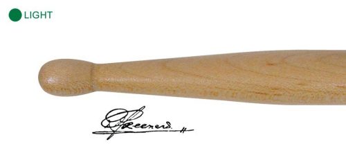 AGN-REC-G Agner  Rene Creemers signature drumsticks, pair, hickory, green/light weight, 16,3 x 410 mm.