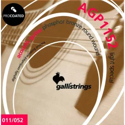   AGP1152 Galli ProCoated Phosphor Bronze string set acoustic, phosphor bronze wound, special light, 011-052