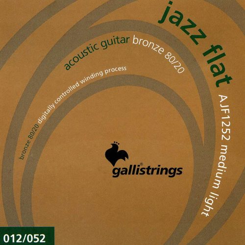 AJF1252 Galli Jazz Flat string set acoustic tape wound, medium light, 012-016-024-032-042-052