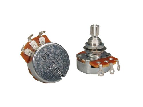 ALP500-A33 Alpha  500K audio potentiometer, standard length bushing .375", 3/8" diameter