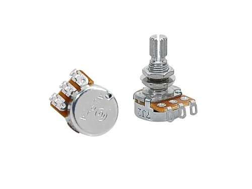 ALPS25-A55 Alpha  small 25K audio potentiometer, 16mm. 10mm. bushing, M7x0,75 thread