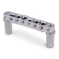   ALTOM-CH TonePros  aluminum tune-o-matic bridge, metric/for import guitars, bell brass saddles, chrome