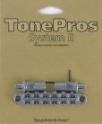 ALTOM-CH TonePros  aluminum tune-o-matic bridge, metric/for import guitars, bell brass saddles, chrome