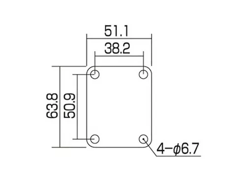 AP0601007 Allparts  serial numbered neck plate, aged chrome