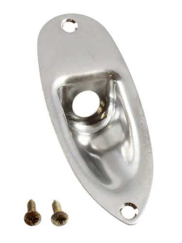 AP0610007 Allparts  jackplate for Strat, with mounting screws, aged chrome