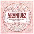 AR-200 Aranjuez Spanish Silver string set for flamenco/ classic guitar, black & silverplated wound basses, light gauge