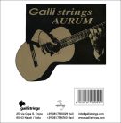 AR-70 Galli Aurum string set classic, gold bronze wound, clear nylon trebles,  hard tension