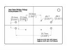 ART-JB/B Boston  pickup routing template JB bridge