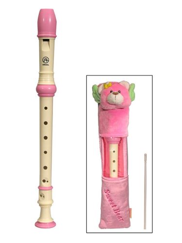 ASRB-101CPK Angel  soprano recorder, key: C, Baroque system, ABS, 2-piece, 325 mm, pink and cream