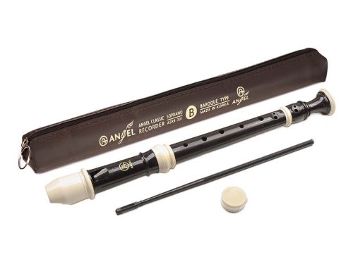 ASRB-301 Angel  soprano recorder, key: C, Baroque system, ABS, 3-piece, 310 mm, black-ivory