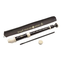   ASRG-300 Angel  soprano recorder, key: C, German system, ABS, 3-piece, 310 mm, black-ivory