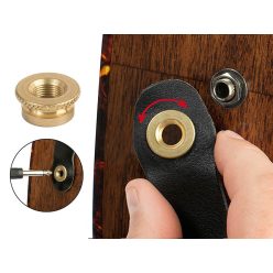   ASSM-BR Boston  acoustic strap secure for metric threaded endpin jacks, made in USA, brass