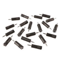   AT-120/20 Boston  adaptor, 6,3mm jack female stereo, 20 pcs bulk pack, 3,5mm jack male stereo