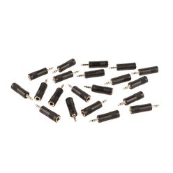   AT-120-G/20 Boston  adaptor, 6,3mm jack female stereo, 20 pcs bulk pack, 3,5mm jack male stereo, gold