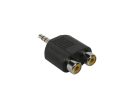 AT-128 Boston  adaptor, 2 x RCA female, 3,5mm jack male stereo