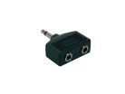 AT-135 Boston  adaptor, 2 x 3,5 jack female mono, 3,5mm jack male mono