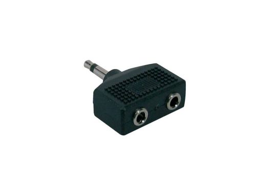 AT-135 Boston  adaptor, 2 x 3,5 jack female mono, 3,5mm jack male mono