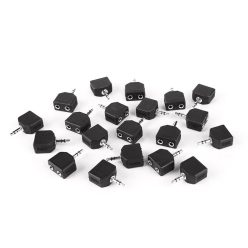   AT-140/20 Boston  adaptor, 2 x 3,5 jack female stereo, 20 pcs bulk pack, 3,5mm jack male stereo