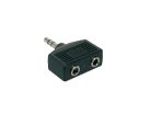 AT-140 Boston  adaptor, 2 x 3,5 jack female stereo, 3,5mm jack male stereo