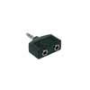 AT-140 Boston  adaptor, 2 x 3,5 jack female stereo, 3,5mm jack male stereo