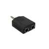 AT-148 Boston  adaptor, 2 x 6,3 jack female stereo, 3,5mm jack male stereo