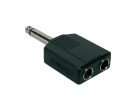 AT-160 Boston  adaptor, 2x 6,3 jack female mono, 6,3mm jack male mono