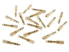 AT-165-G/20 Boston  adaptor, 3,5mm jack female stereo, 20 pcs bulk pack, 6,3mm jack male stereo, gold metal