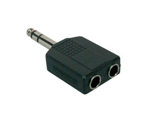 AT-170 Boston  adaptor, 2 x 6,3 jack female stereo, 6,3mm jack male stereo