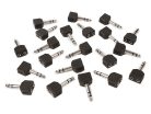 AT-175/20 Boston  adaptor, 2 x 3,5 jack female stereo, 20 pcs bulk pack, 6,3mm jack male stereo