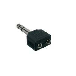   AT-175 Boston  adaptor, 2 x 3,5 jack female stereo, 6,3mm jack male stereo